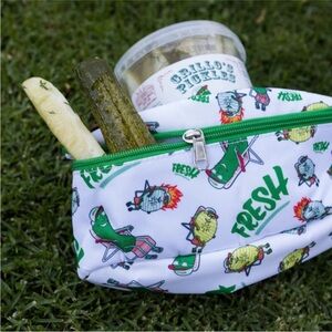 Grillos Pickles Fanny Pack Green and White Cartoon